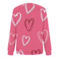 thumbnail image 5 of T-shirt de la Saint-Valentin pour Femmes 2024, Chandails à Col Rond, T-Shirts Décontractés avec Cœur, T-Shirts Graphiques Amples à Manches Longues, Chandails à Enfiler, Hauts Mode pour les Fêtes, T-Shirt, 5 of 5