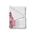 thumbnail image 2 of Ballerina Soft Flannel Fleece Throw Blanket, I Love Ballet Typography with Paint Illustration of Pair of Pointe Shoes, Cozy Plush for Indoor and Outdoor Use, 50" x 60", Multicolor, by Ambesonne, 2 of 5