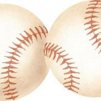 879257 Diecut Baseballs Wallpaper Border BT2888b