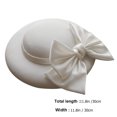 thumbnail image 4 of BESTONZON Women Derby Bowler Hat Halloween Bucket Hat Party Dress Hat for Wedding (White), 4 of 6