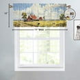 thumbnail image 4 of Cow Window Curtain Valance Rustic Farm Animal Western Red Barn Country Scenery Rod Pocket Window Valance for Living Room Bathroom Bedroom Kitchen 54 by 18 in, 1 Panel, 4 of 6