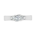 thumbnail image 3 of 1/2 Carat 3-Stone Diamond Engagement Ring in 10K White Gold (Ring Size 7.5), 3 of 6