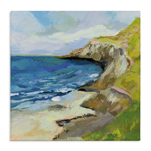 Stupell Industries Tropical Beach Cove and Cliff Canvas Art, 36 x 36, by Jeanette Vertentes