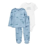 Carter's Child of Mine Baby Boys Take Me Home Shark Footed Set, Preemie - 9 Months