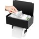 thumbnail image 2 of Soporte de papel higiénico con estante, dispensador de toallitas húmedas y almacenamiento para todos los baños, organizador de pared de acero, 1 ud., 2 of 4