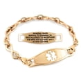 thumbnail image 1 of MedicEngraved Rose Gold Stainless Steel Custom Medical Alert Bracelet - 6mm Infinity Link, 1 of 7