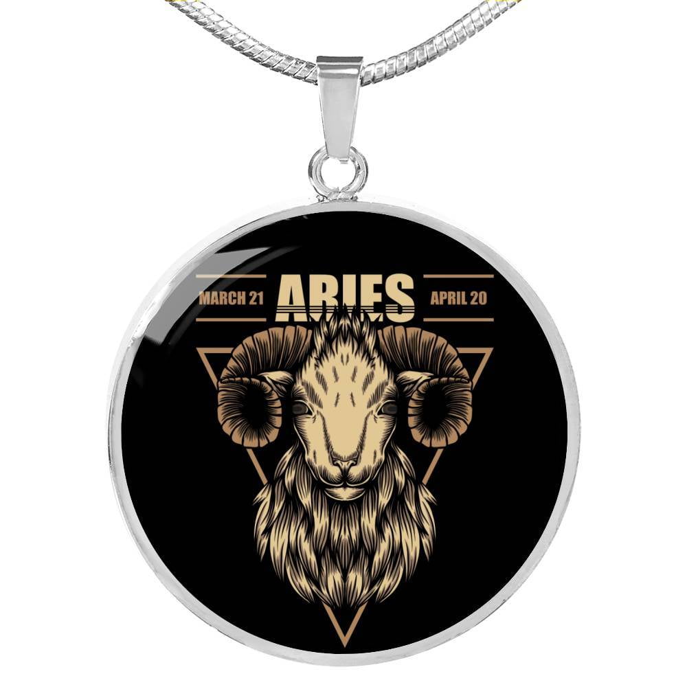 Aries Astrological Zodiac Sign Necklace 