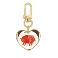thumbnail image 1 of Llavero de Metal en Forma de Corazón Unbranded Año de Cerdo Zodiaco Rojo 3,2x3cm, 1 of 3
