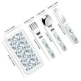 thumbnail image 2 of Salouo Hawaii Palms Pattern 3 Pieces Toddler Utensils, Kids Silverware Set Stainless Steel Utensils for Kids Children Safe Spoons Forks & Knife Dishwasher Safe, 2 of 8