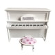 thumbnail image 2 of Juguete Piano vertical blanco de madera Mini modelo de escala de muñeca para casa de muñecas en miniatura 1/12 AMMAO MXZZ23418A3710, 2 of 2