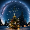 thumbnail image 5 of DAMAI LED Illuminated Angel Tree Finial with Iron Glitter, Lighted Christmas Tree Topper Angel Metal Small Angel Tree Topper Xmas Holiday Decoration for Elegant Holiday Tree and Table Display, 5 of 9
