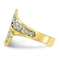 thumbnail image 4 of Solid 10k Yellow Gold Two Toned Filigree Ring Band Size 8, 4 of 6