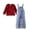 r-990Red258, variant on MEZZALL Bowknot Printed Girls Two Piece Outfits Long Sleeve Tops With Overalls Durable Cartoon Playwear Comfortable Casual Daily Wear Toddler Kids Lovely Clothing Sets