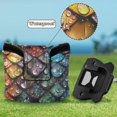 thumbnail image 6 of Haosy Water Droplets on Dragon Scales Golf Mallet Putter Cover Strong Magnetic Leather Golf Club Headcover Closure, 6 of 7