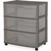Sterilite 3-Drawer Wide Cart