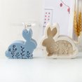 thumbnail image 4 of Silicone Flat Rabbit Candle With Raised Flower Pattern Standing Aromatherapy Rabbit Soap, 4 of 4