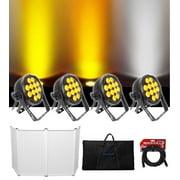 (4) Chauvet DJ SlimPar Pro W USB D-Fi LED Par Can Wash lights+Facade+DMX Cables