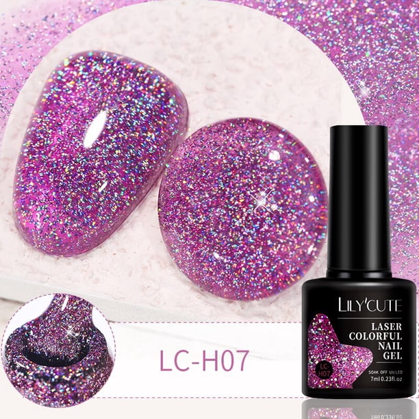 LILYCUTE 7ml brillo reflectante gato Gel magnético verde fluorescente Semi permanente neón brillo Gel esmalte de uñas esmalte de uñas zhangmengya LED