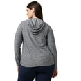 thumbnail image 3 of 32 Degrees Women's Cool Long-Sleeve Hooded T-Shirt - Charcoal Space Dye - X-Large, 3 of 4