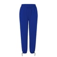 thumbnail image 5 of High Waist Sweatpants Women, Audhol Women's Casual Pant Solid Color Sports and Leisure Pant Drawstring Wide Leg Pants and Drawstring Pocket Pants Wide Leg Sweatpants Women Blue S, 5 of 5