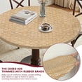 thumbnail image 4 of Tcwhniev Round Picnic Tablecloth, Waterproof Elastic Fitted Table Covers for 36" - 44" Tables, Wipeable Flannel Backed Vinyl Tablecloths for Camping, Indoor, Outdoor, 4 of 7