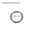thumbnail image 2 of Metal O Rings, 12 Pack 25mm(0.98") ID 3.8mm Thick Non-Welded O-Rings, Black, 2 of 6