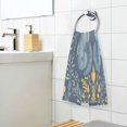 thumbnail image 3 of Yayeee 100% Cotton Hand Towels for Bathroom 16" x 28" Soft Absorbent Kitchen Towel, Yellow Forest Pattern, 3 of 7