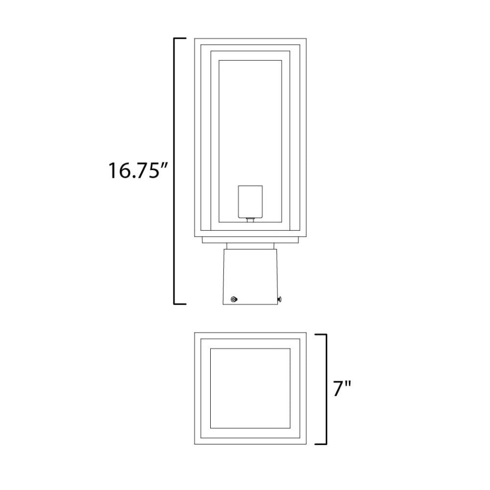Maxim Lighting - Cabana - 1 Light Outdoor Post Mount-16.75 Inches Tall and 7