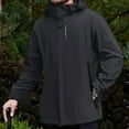 thumbnail image 2 of WTOBBY Men's Outdoor Windbreaker Jacket with Hood, Windproof and Waterproof Workwear Sport Coat for Outdoor Activities and Daily Wear,Black L, 2 of 4