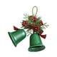 thumbnail image 4 of Decoración navideña con campanas de hierro, decoración rústica navideña, colgante para centro de mesa, recuerdos de fiesta, vacaciones Verde sólido, 4 of 8