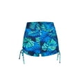 thumbnail image 6 of FORTANT Women's Floral Print Plus Size Two Piece Tankini Swimsuits Ruched Tummy Control Tankini Top with Swim Shorts, Size S-4XL, 6 of 8