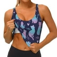thumbnail image 4 of Lsque Silhouette Cats Printed Women'S Sports Bra, Compression, Moisture Wicking, High-Impact Sports Bra For Women,Supportive sports bra-Small, 4 of 9