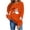 Orange, variant on Halloween Sweatshirts for Women Long Sleeve Round Neck Cute Ghost Fall Sweater Pullover Top