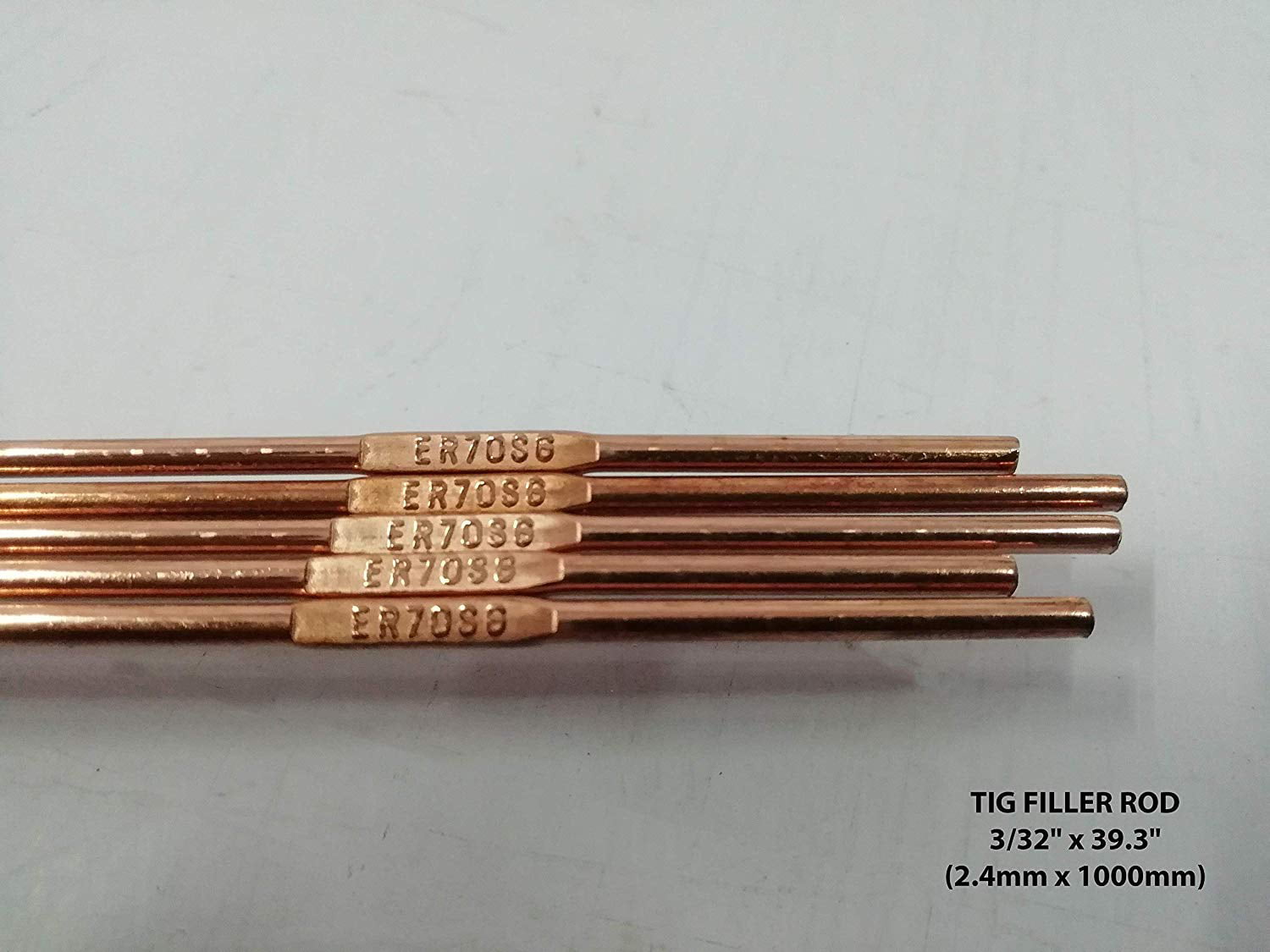 5 Lb 39" x 1/8" ER70S-2 TIG Mild & Low Alloy Steel Rod 