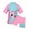 Light Pink, variant on Lavenicole Girls' 2-Piece Unicorn Rash Guard Swimsuit, Short Sleeve UV Protection Bathing Suit for 3-9 Years Lightpink