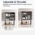 thumbnail image 2 of Walsunny Medicine Bathroom Cabinet，Wall-mounted Storage Cabinet, One Completely Open Compartment, with Steel Pipe Rack for Hanging Towels and Kitchen Utensils, Suitable for Kitchen, 2 of 8
