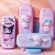 thumbnail image 3 of Sanrio-estuche de lápices Kawaii Hello Kitty Cinnamoroll Melody PU, bolsa de gran capacidad, estuche para bolígrafos, suministros escolares, papelería, 3 of 4