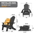 thumbnail image 2 of WINSOON Chaises Pliantes Adirondack Set de 2, Finition Noire, 2 of 5