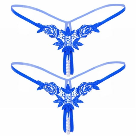 yunLCZ Women s Cotton Underwear High Waist Women Panties Low Waist Thongs Underwear Panties Lingerie For Women For Sex Womens Sexy Pendant Pearl G String
