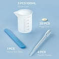ckepdyeh Silicone Measuring Cups Kit with Silicone Popsicle Stir Stick