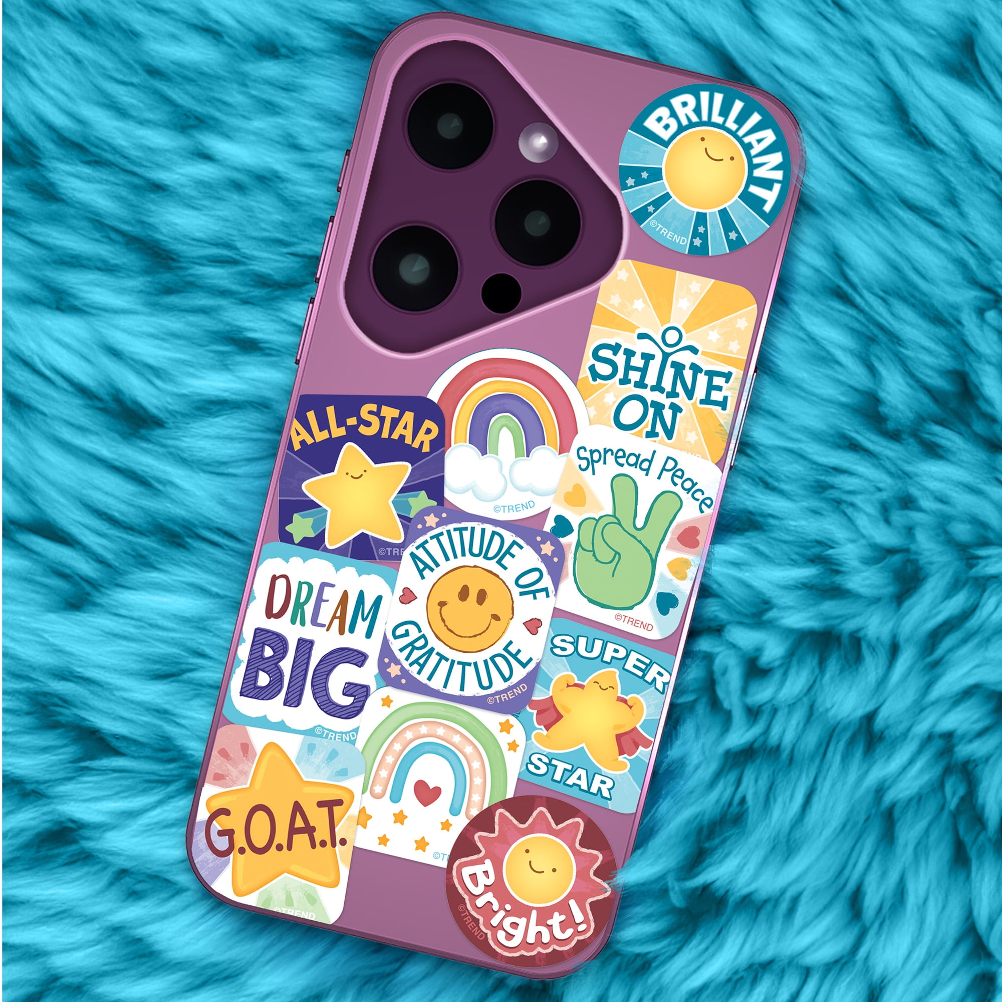 TREND: Scratch 'N Sniff: Be Your Best - 120ct Scented Stinky Stickers Variety Pack-10 Sheets, Calming Colors, Motivation, Confidence-Boosting Messages