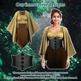 thumbnail image 7 of MYATED 8PCS Women Elf Costume Renaissance Traditional Irish Dress,Medieval Dress,Fairy Costume Suitable for Halloween Cosplay (Khaki and Brown,L), 7 of 7
