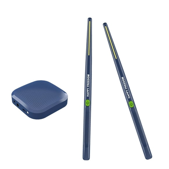 Zootealy Portable Electronic Drumsticks Set for Beginner Drummers - Wireless Air Drum Kit with Low Latency, Ideal for Students and Pros - Navy Blue, XHY-JZG01
