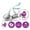 Purple, variant on Darling Souvenir 190 Pcs DIY Candy Chocolate Labels Its A Girl Theme Stickers-Black