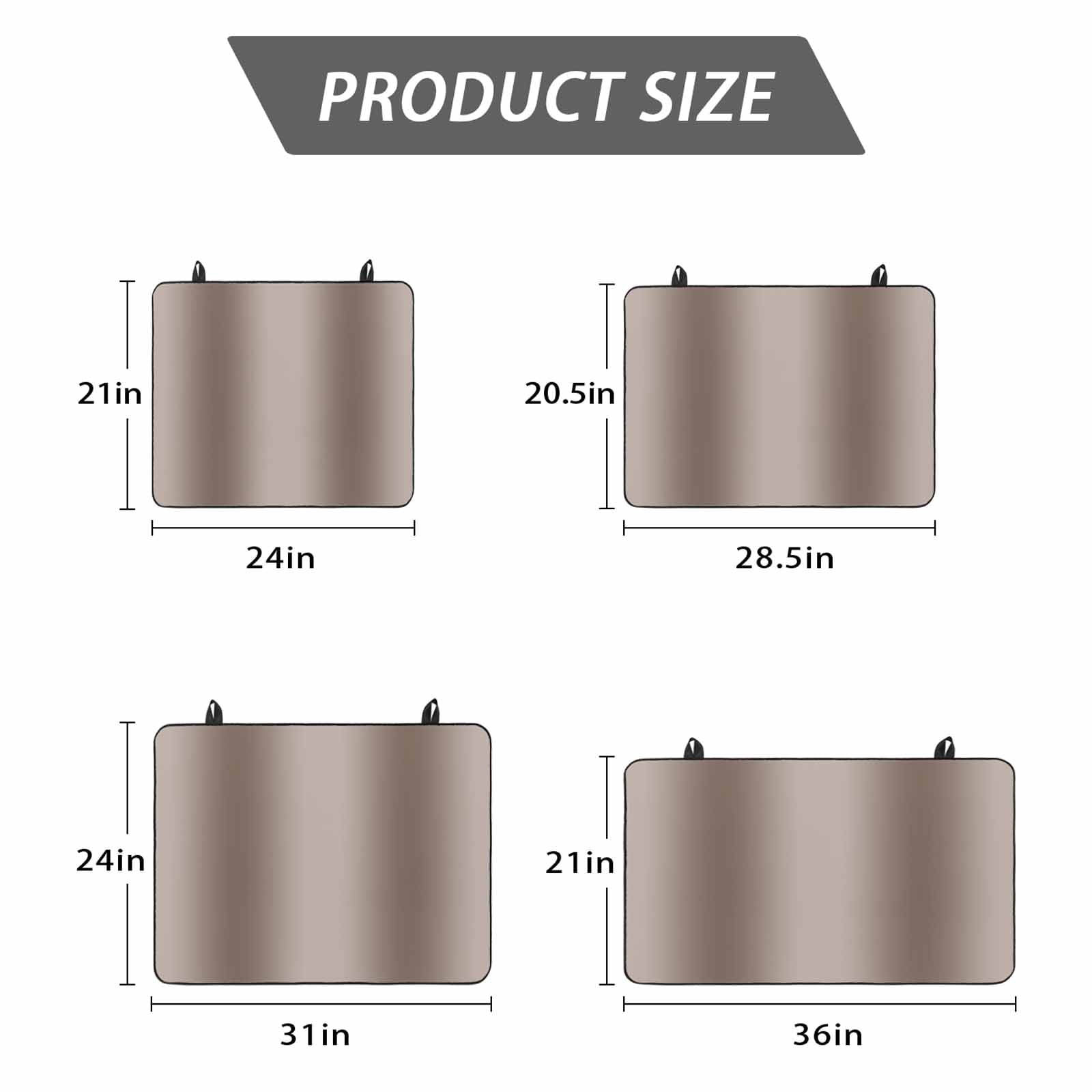 Brown Ombre Stove Top Cover for Electric Stove, Heat-proof & Non Slip Glass Top Stove Cover Protector, Modern Abstract Art Farmhouse Gradient Kitchen Flat Cooktop Rubber Mat 24x21 Inches