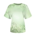 thumbnail image 4 of Ganfancp Women's Short Sleeve Round Neck Casual Tops Fashion Printed T-Shirt Blouse, Sizes S-5XL, 4 of 5