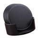 thumbnail image 1 of Juego de 6 posavasos de cuero para bebidas, alfombrilla redonda para taza para uso doméstico y en la cocina, color negro, 3,94 pulgadas Zhivalor SNFLD1093, 1 of 9