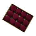 thumbnail image 1 of 12 piezas de adornos de bolas de Navidad Strade Fareast Limited decoración única y práctica Rojo oscuro, 1 of 8