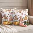 thumbnail image 2 of Thanksgiving Fall Outdoor Waterproof Pillow Covers, Country Gnomes Pumpkin Maple Leaves Decorative Square Throw Pillowcase Sofa Cushion Sham for Patio/Couch/Chair, 26"x26" 2 Pack, 2 of 8