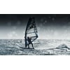 Windsurfing With Water Drops On Camera Lens Tarifa Cadiz Andalusia Spain PosterPrint
